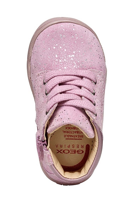 Geox pantofi din piele intoarsa pentru copii MACCHIA B464PA.077AJ. roz