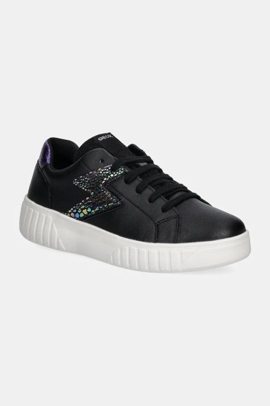 Geox sneakersy dziecięce MIKIROSHI imitacja skóry licowej czarny J45DVA.0BCDH.36.39