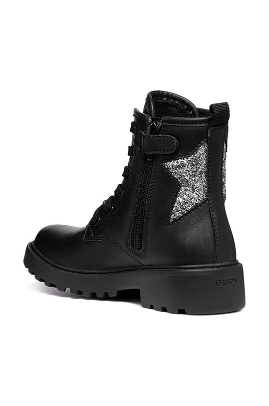 Geox bocanci din piele pentru copii CASEY negru J9420G.054EW.