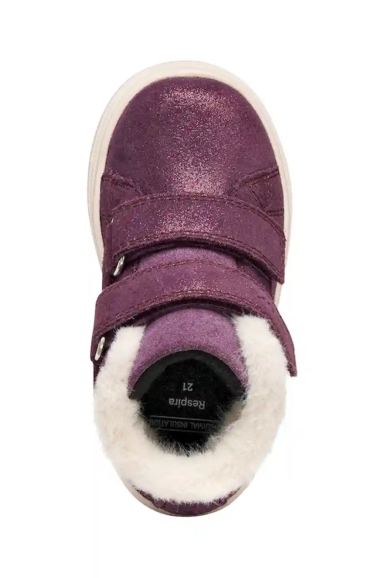 Geox cizme de iarnă pentru copii din piele întoarsă NASHIK WPF B465XA.00077.24.27 violet