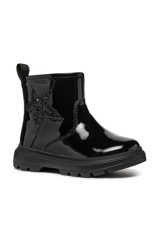 Geox ghete din piele pentru copii KIDDARTAH usor izolat negru B465YB.066EW.20.23