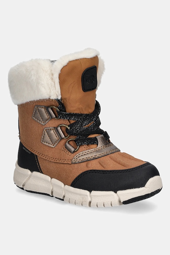 Geox buty zimowe dziecięce FLEXYPER AB imitacja skóry licowej brązowy J46APA.0AU50.28.35