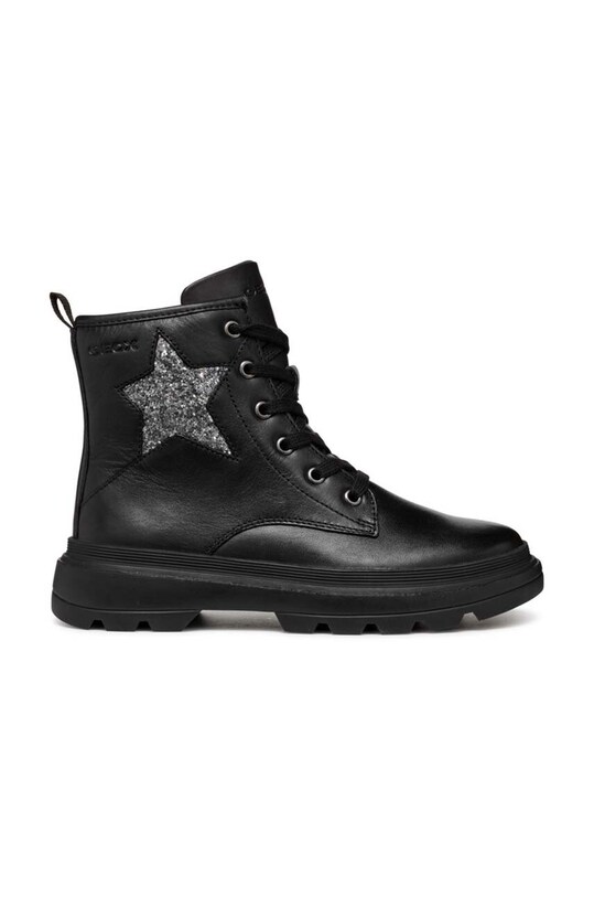 Geox ghete din piele pentru copii KIDDARTAH J46MGA.085EW.28.35 negru AW24