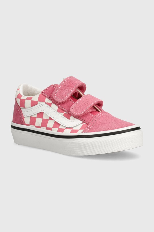 Vans scarpe da ginnastica in pelle scamosciata bambino/a Old Skool pelle fiore rosa VN000CYWCHL1