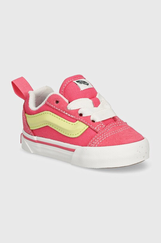 Vans tenisi copii Knu Skool Elastic Lace piele întoarsă roz VN000D0KDFE1