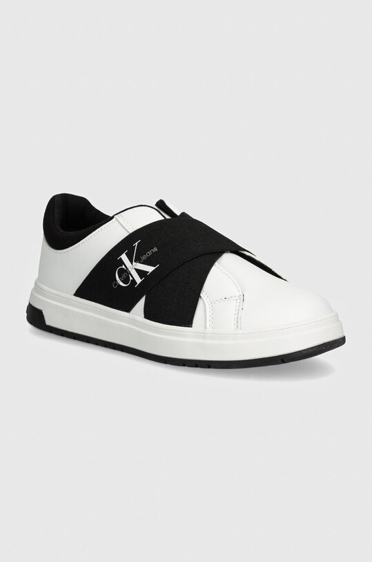 Детски маратонки Calvin Klein Jeans изкуствена кожа бял V3X9.81056.30.34