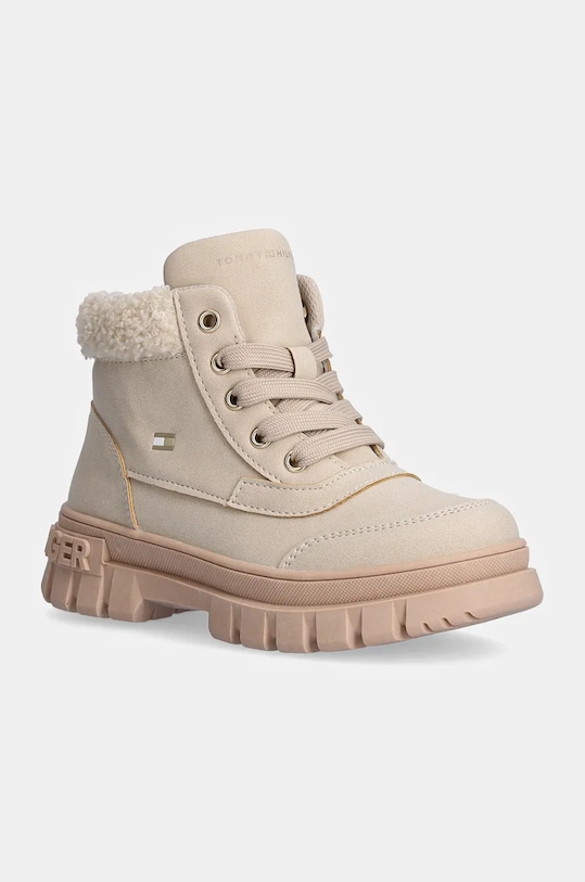 Detské zimné topánky Tommy Hilfiger textilný béžová T1A5.33597.24.29