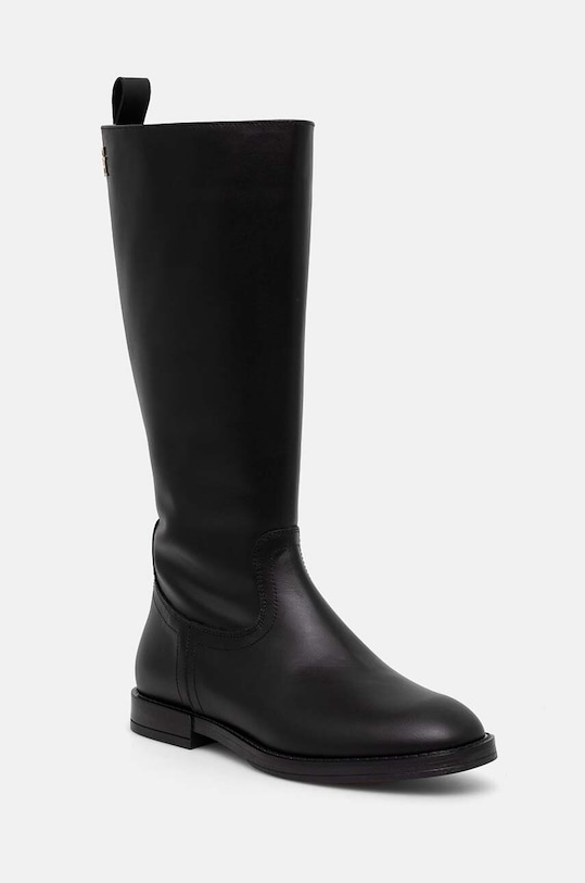 Tommy Hilfiger ghete din piele pentru copii T4A6.33591. negru AW24