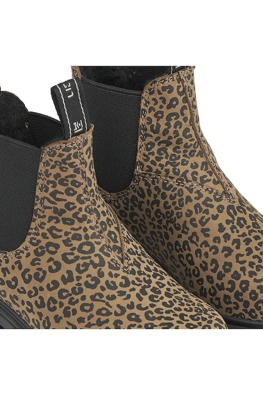 Liewood sztyblety nubukowe dziecięce Daria Leather Boot LW19371 zielony AW24