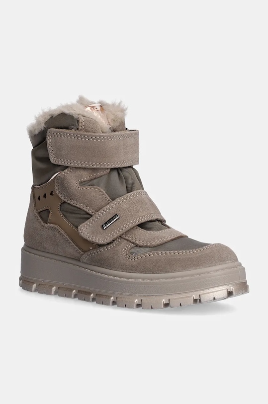 Παιδικές χειμερινές μπότες Primigi δέρμα σαμουά μπεζ 6870011.27.30