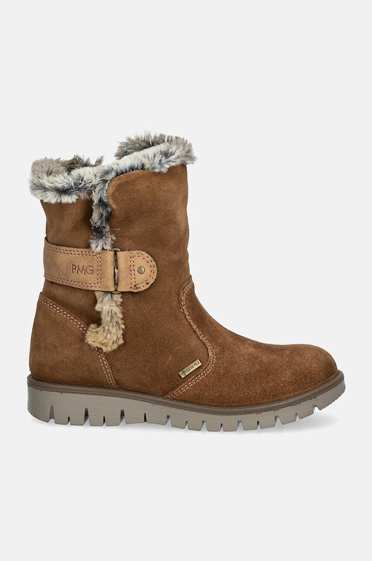 Primigi cizme de iarna pentru copii din piele intoarsa 6872444.25.30 maro AW24