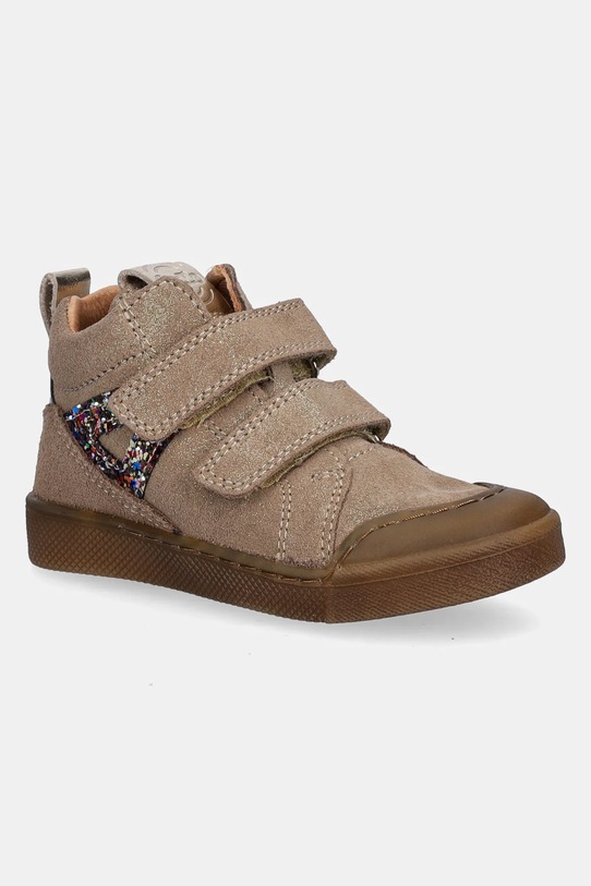 Froddo półbuty zamszowe dziecięce ROSARIO HIGH-TOP złoty G2110134.G.22.24