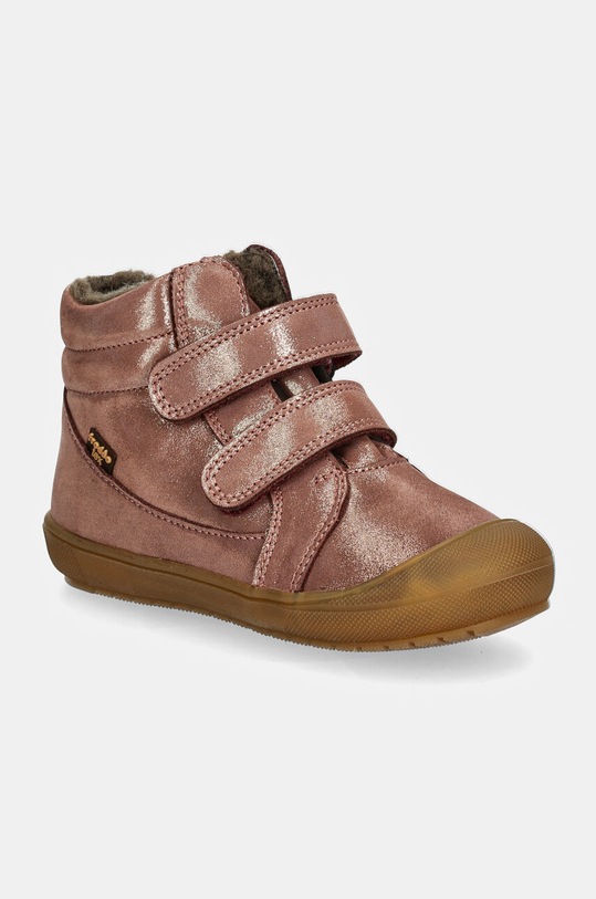 Froddo buty zimowe skórzane dziecięce OLLIE WOOL TEX ocieplane różowy G2110138.G.25.28