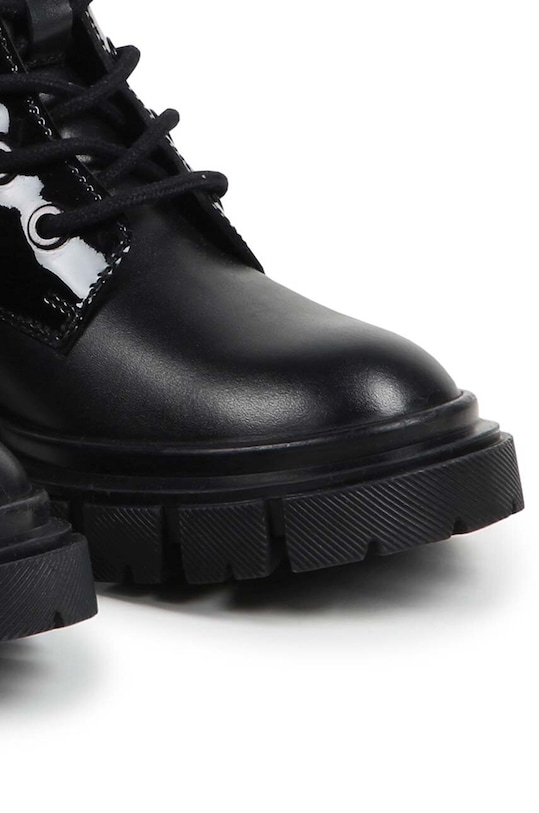 Dkny workery skórzane dziecięce D60878.32.35 czarny AW24