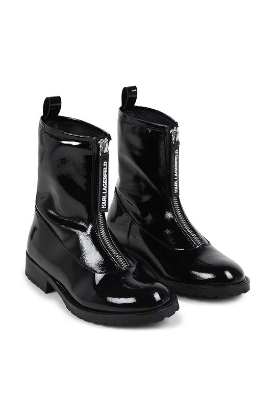 Детские кожаные ботинки Karl Lagerfeld без утепления чёрный Z30305.27.35