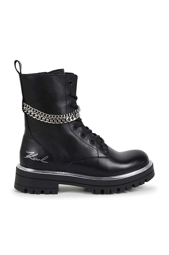 Дитячі шкіряні напівчобітки Karl Lagerfeld Z30307.36.39 чорний AW24