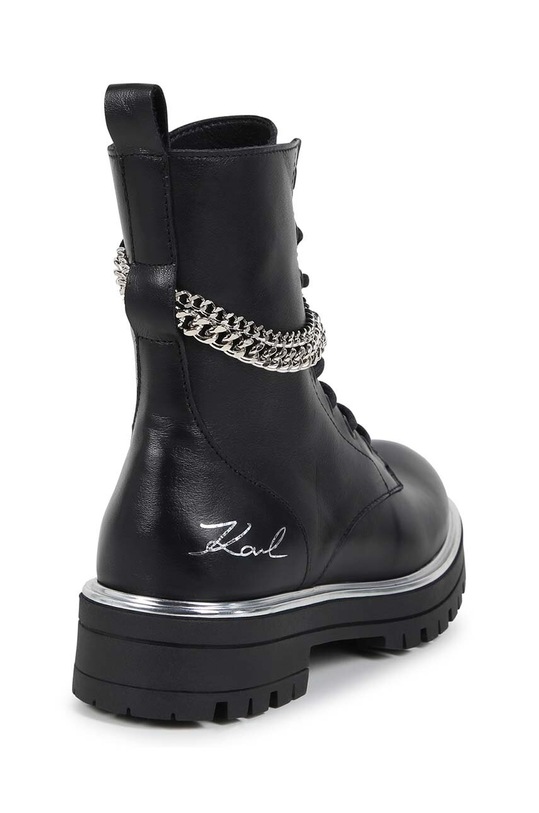 Dziewczynka Karl Lagerfeld workery skórzane dziecięce Z30307.36.39 czarny