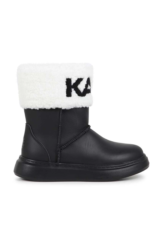 Karl Lagerfeld buty zimowe skórzane dziecięce Z30312.28.35 czarny AW24