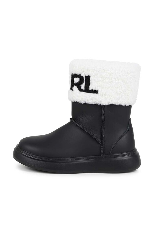 Karl Lagerfeld buty zimowe skórzane dziecięce czarny Z30312.28.35