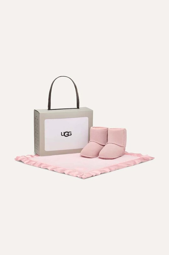 UGG buty zamszowe niemowlęce BABY CLASSIC AND LOVEY ocieplane różowy 1157707I.G