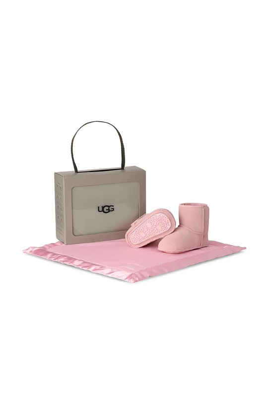 UGG scarpe in pelle scamosciata neonato/a BABY CLASSIC AND LOVEY isolamento leggero rosa 1157707I.G