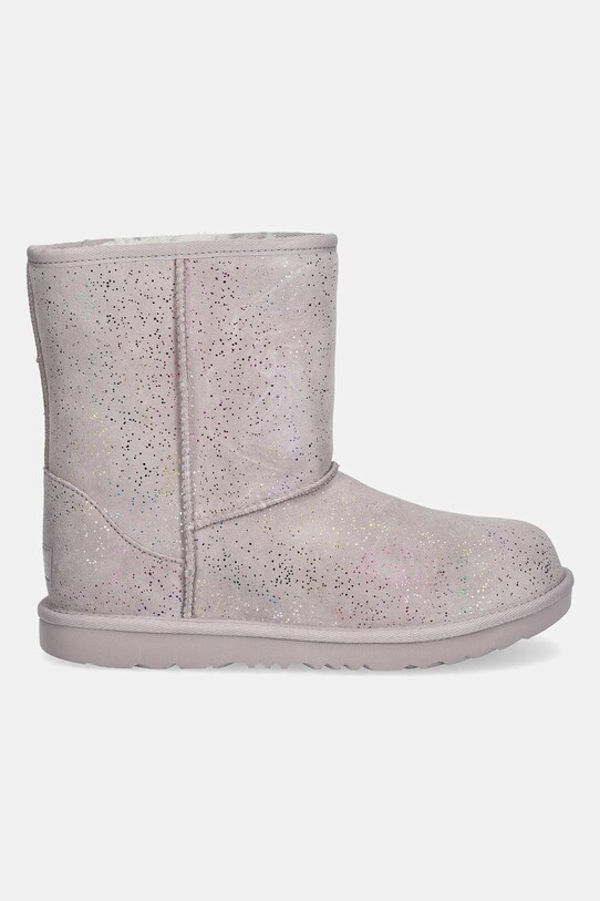 UGG śniegowce zamszowe dziecięce KIDS CLASSIC II SHIMMER SKY 1157708K fioletowy AW24