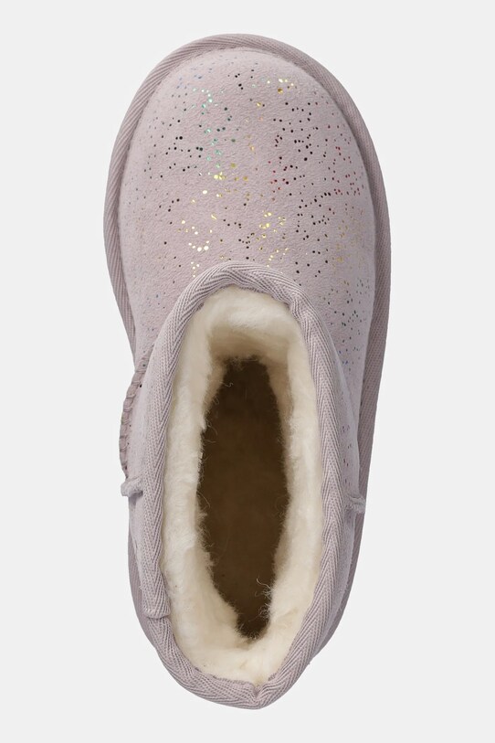 UGG śniegowce zamszowe dziecięce CLASSIC II SHIMMER SKY fioletowy 1157708T