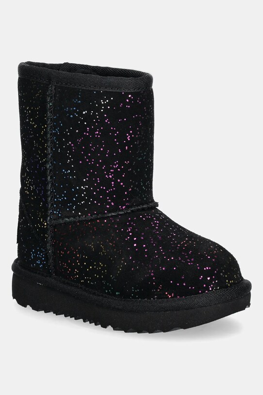 Детские замшевые сапоги UGG CLASSIC II SHIMMER SKY замш чёрный 1157708T