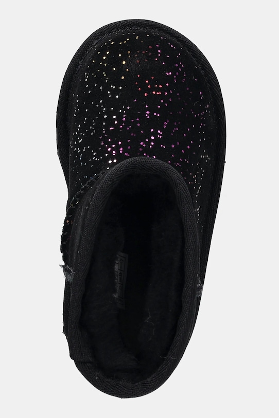 Detské semišové snehule UGG CLASSIC II SHIMMER SKY čierna 1157708T