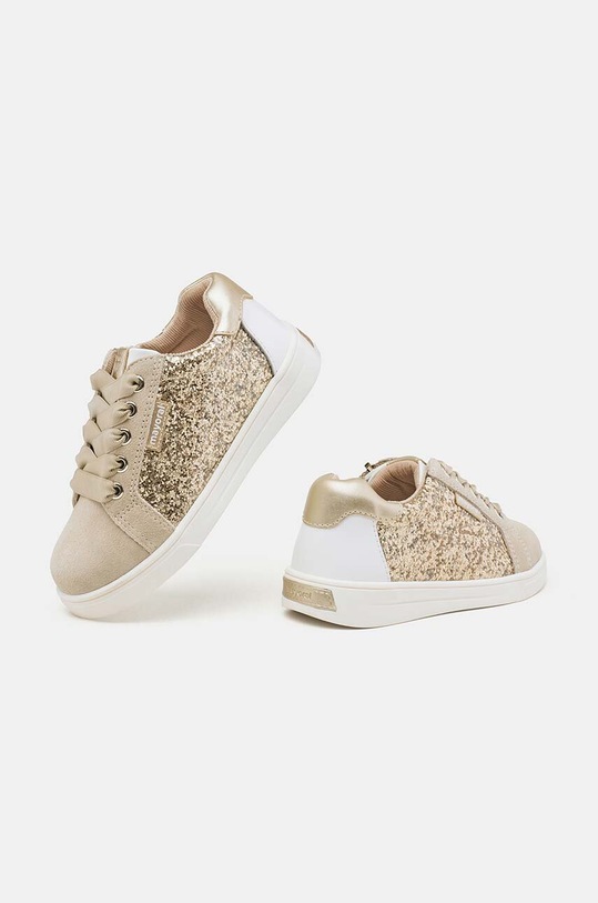 Mayoral scarpe da ginnastica per bambini pelle scamosciata beige 44494.38A.Mini