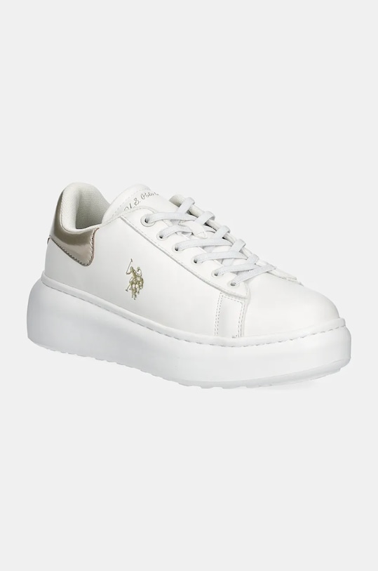 Παιδικά αθλητικά παπούτσια U.S. Polo Assn. MEGHAN003K/DY1 απομίμηση λείου δέρματος λευκό MEGHAN003K.DY1.35.39
