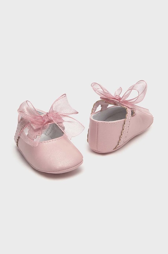 Dětské boty Mayoral Newborn imitace kůže růžová 9791.2L.Newborn.9BYH