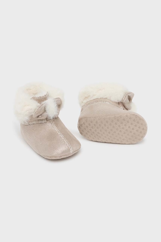 Dětské boty Mayoral Newborn imitace semiše béžová 9793.2M.Newborn.9BYH