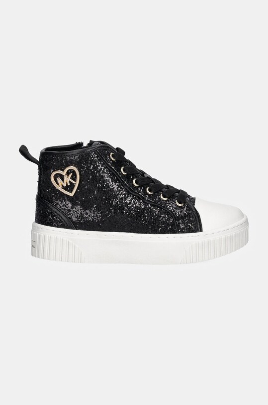 Παιδικά πάνινα παπούτσια Michael Kors SKATE SPLIT 3 GLITTER MK101080 μαύρο AW24
