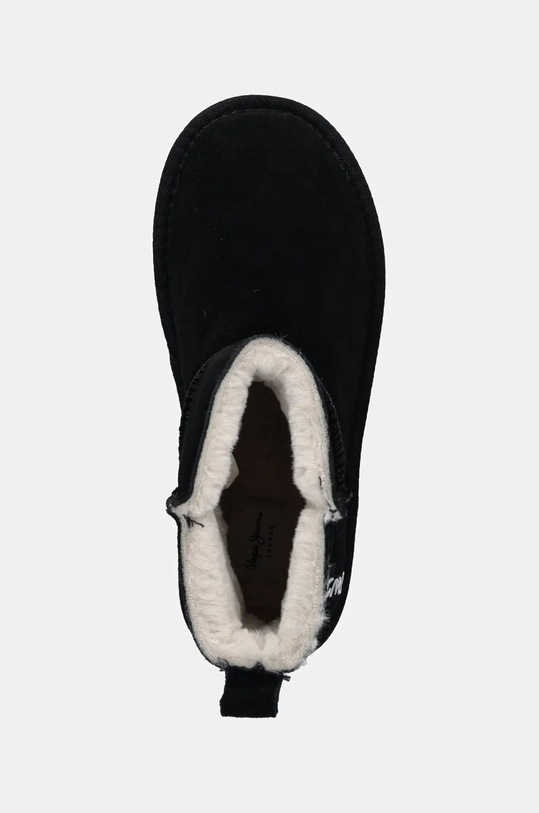 Dječje cipele za snijeg od brušene kože Pepe Jeans DISS TOP crna PGS50199