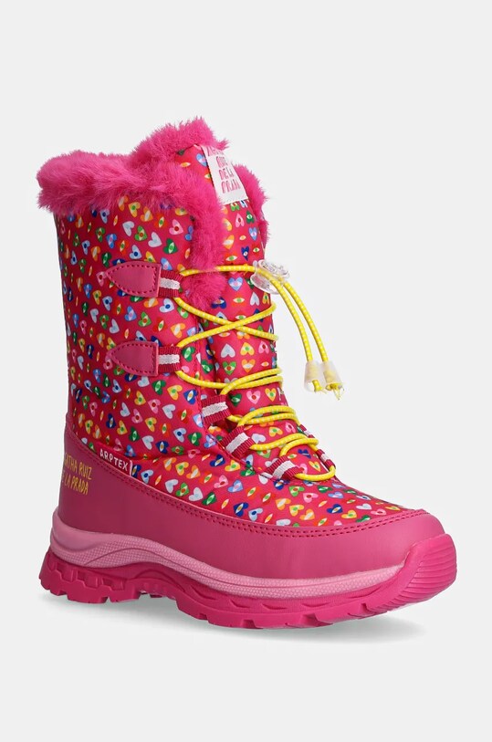 Agatha Ruiz de la Prada śniegowce dziecięce imitacja skóry licowej różowy 241992.28.34