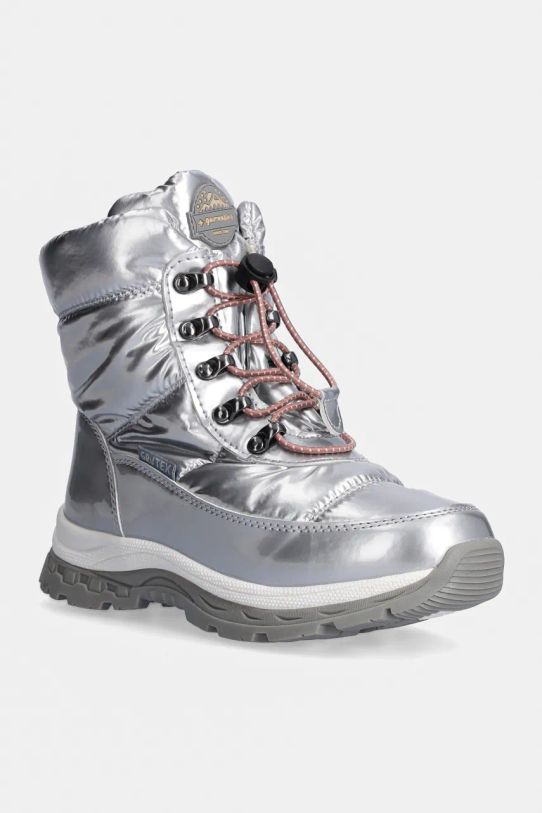 Dječje cipele za snijeg Garvalin imitacija zrnate kože srebrna 241851.28.34