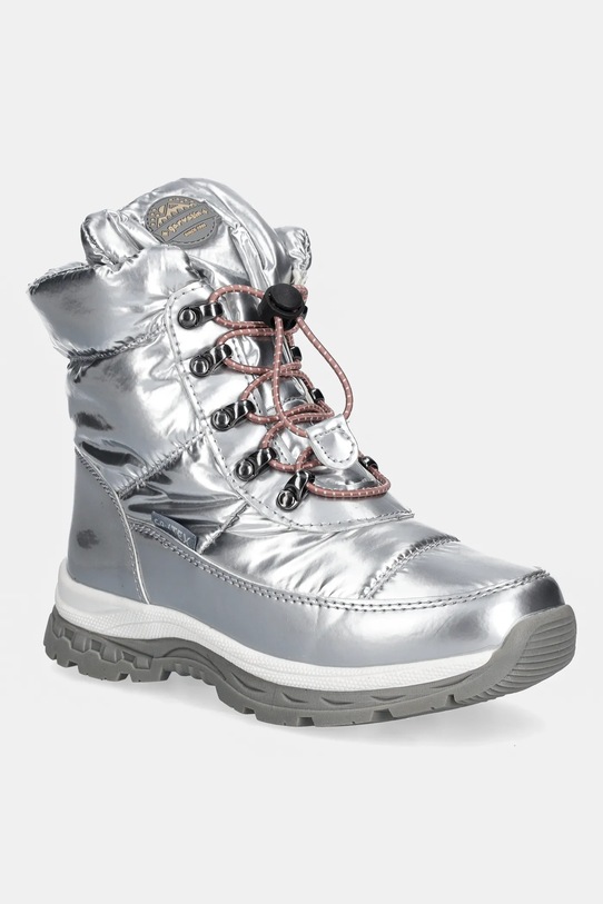 Garvalin buty zimowe dziecięce imitacja skóry licowej srebrny 241851.35.36