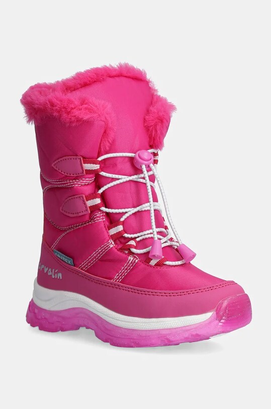 Dětské sněhule Garvalin imitace kůže růžová 241852.28.34