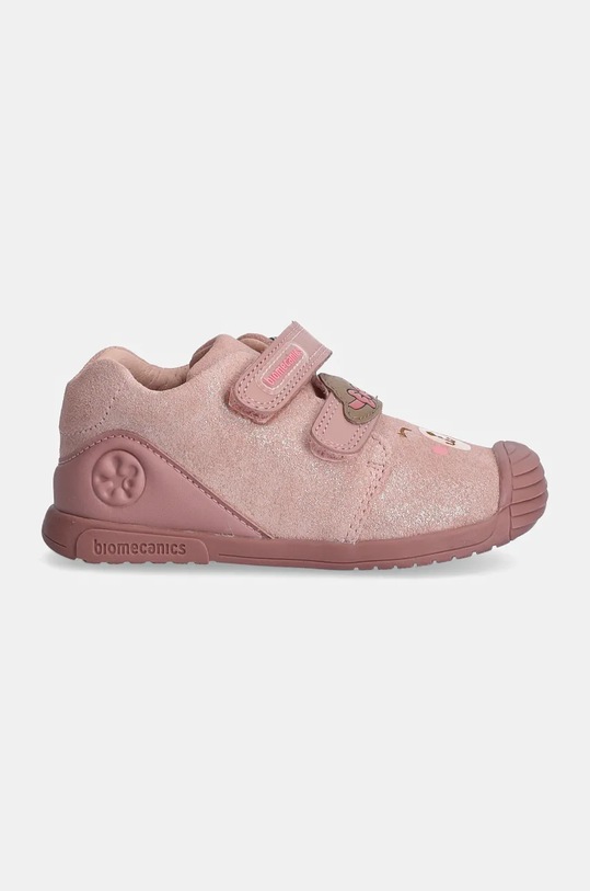 Biomecanics pantofi din piele întoarsă pentru copii 241107 roz AW24