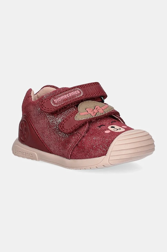 Biomecanics pantofi din piele întoarsă pentru copii Produs pentru bebe burgundia 241107