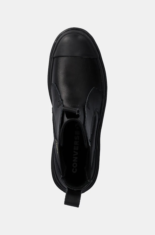 Converse sztyblety skórzane dziecięce CHUCK TAYLOR AS CHELSEA LUGGED czarny A08453C