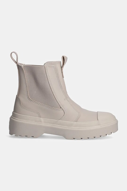 Converse cizme chelsea din piele pentru copii CHUCK TAYLOR AS CHELSEA LUGGED A08395C bej AW24