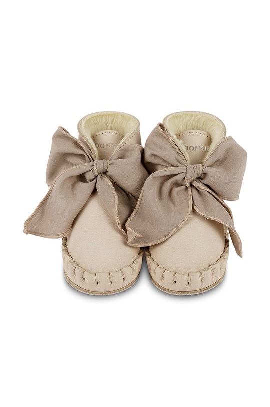 Kojenecké kožené boty Donsje Pina Organza Booties béžová 1019100.