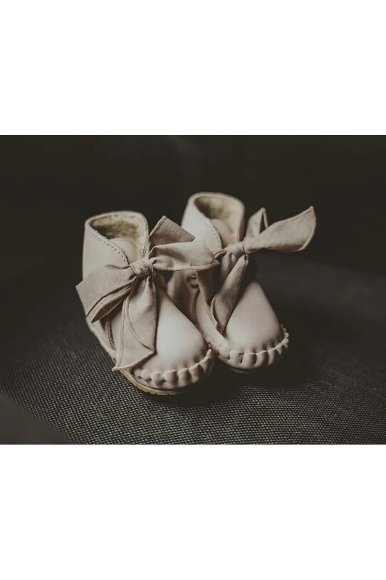 Donsje incaltaminte din piele pentru bebelusi Pina Organza Booties 1019100. roz