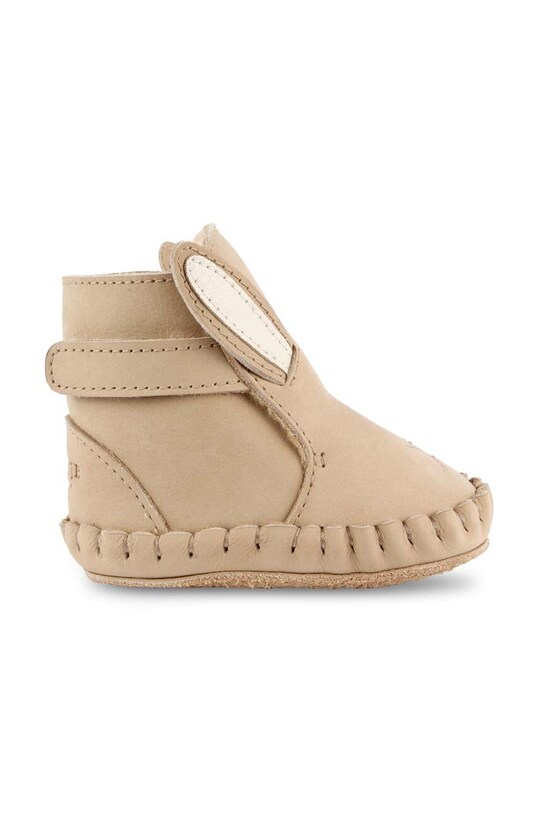 Donsje incaltaminte din piele pentru bebelusi Kapi Classic Booties Bunny 1028002. bej