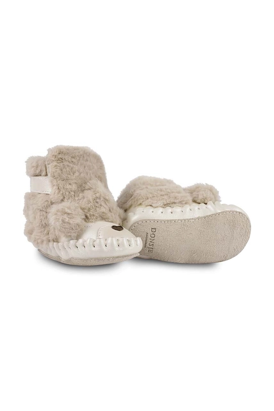 Donsje buty niemowlęce Kapi Exclusive Booties Poodle tekstylny beżowy 1028121.