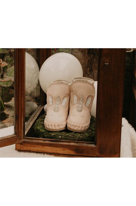 Кожаные кроссовки для младенцев Donsje Kapi Special Booties Unicorn 1028305. розовый