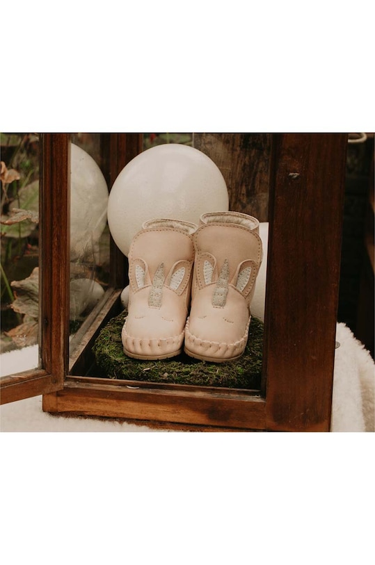 Бебешки кожени обувки Donsje Kapi Special Booties Unicorn 1028305. розов