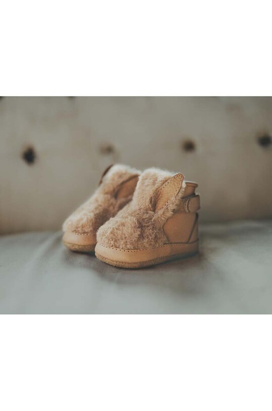 Обувь для новорождённых Donsje Richy Booties Fluffy Bunny 1033808. бежевый